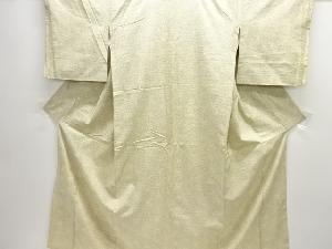 アンティーク　麻の葉模様織出し十日町紬着物